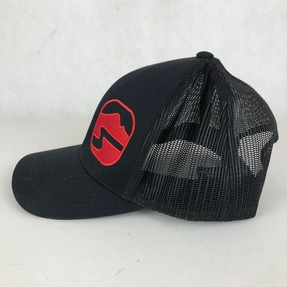 Pacific Headwear Unisex One Size 104C Pro Model Black Red Snapback Hat Cap - Picture 2 of 7